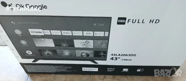 Телевизор TOSHIBA 43 '' SMART Android, снимка 7 - Телевизори - 56371422