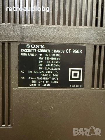 Колекционерски радиокасетофон Sony CF-950S, снимка 3 - Радиокасетофони, транзистори - 54007712