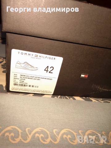 Tommy Hilfiger оригинални изцяло естествена кожа , снимка 2 - Спортни обувки - 52578036