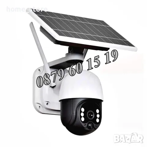 Соларна безжична WIFI камера 5G 5MP с микрофон, нощно виждане, снимка 2 - IP камери - 49693439