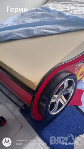 Детско легло кола+рамка и матрак, снимка 3 - Мебели за детската стая - 52621170