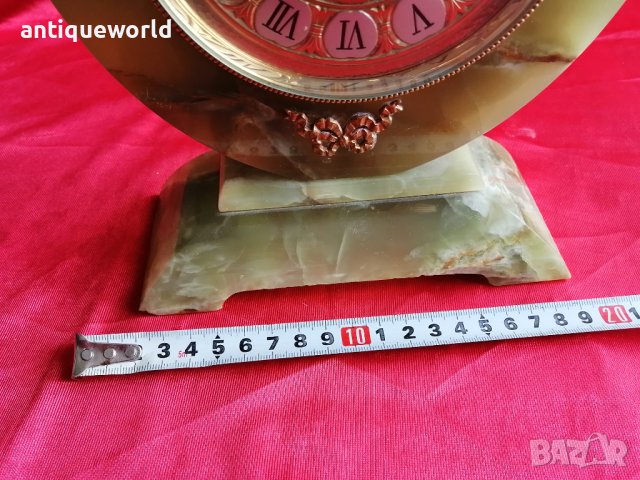 ELSINOR Настолен Швейцарски Механичен Часовник Оникс, снимка 7 - Антикварни и старинни предмети - 40675400