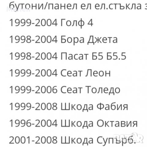 Панел Със Копчета За Управление На Прозорците Фолксваген Голф 4 Volkswagen Golf 4 Skoda Seat 1999 , снимка 4 - Части - 38499788