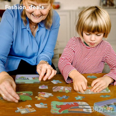 Нов комплект Дървени пъзели Животни образователна играчка за деца 3+, снимка 7 - Образователни игри - 34059965