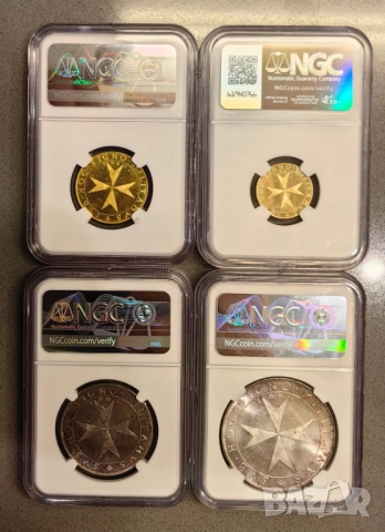 Малтийски орден - лот монети 1961 NGC - Злато,Сребро, снимка 7 - Нумизматика и бонистика - 52283882