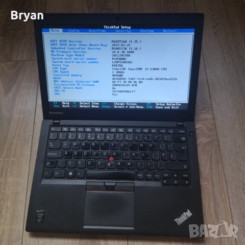 Lenovo Thinkpad X250 i5 с парола на Bios, снимка 2 - Части за лаптопи - 42771216