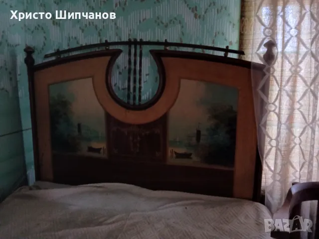 Скрин,легло,гардероб и печка, снимка 3 - Антикварни и старинни предмети - 50365139