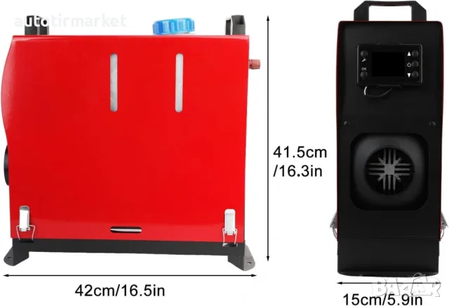 Суха преносима дизелова печка 8kw 12V/24V/220V, снимка 4 - Аксесоари и консумативи - 56054906