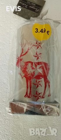 Френски бутикови Коледни свещи – 14х6 см, снимка 2 - Декорация за дома - 51891781