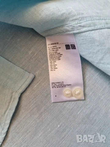 Страхотна мъжка риза UNIQLO размер S , 100% лен , снимка 6 - Ризи - 51018974