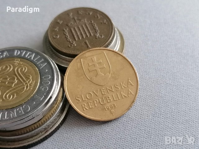 Монета - Словакия - 1 крона | 1993г., снимка 2 - Нумизматика и бонистика - 40381868