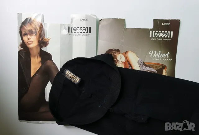 Wolford Velvet de Luxe луксозен черен дамски чорапогащник 40 ден, снимка 5 - Бельо - 56240245