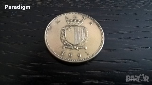 Монета - Малта - 1 цент | 1991г., снимка 4 - Нумизматика и бонистика - 29305556