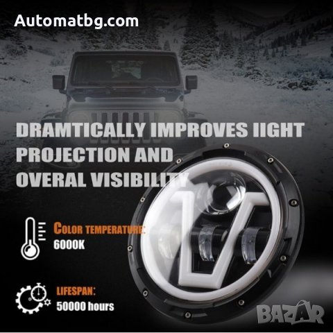 Комплект диодни халогени Automat, 40W, 12V, С мигач, Черен, снимка 5 - Аксесоари и консумативи - 40000369