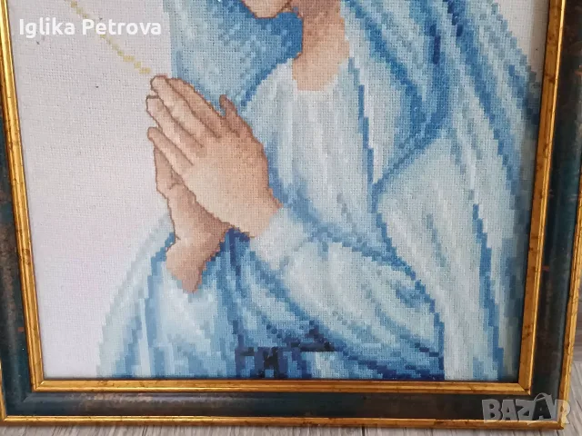 Гоблен Молитвата на Дева Мария , снимка 4 - Гоблени - 56443703