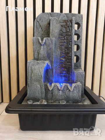 Градински фонтан ш.31, д.23, в.40 см, водопад с осветление, снимка 6 - Градински мебели, декорация  - 44687787