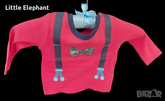 Блузка с дълъг ръкав за момченце на 3-6 мес"Little gentleman",Англия/нова