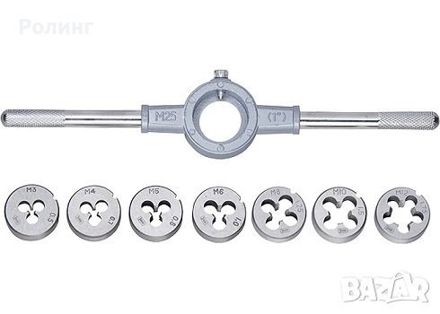 К-т плашки М3-М12, 8 части/77309