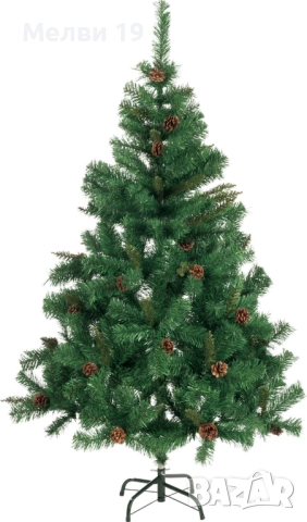 Коледна елха 150 см, 415 връхчета със шишарки