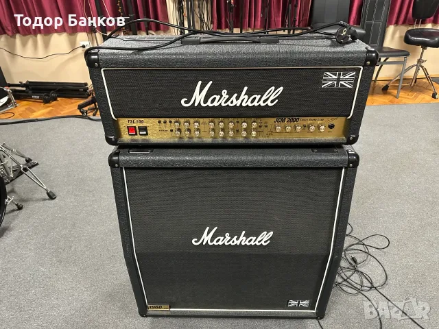 Продавам комплект Marshall JCM 2000 TSL100 + кабинет Marshall 1960 Lead 4×12″