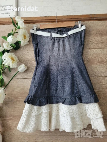 Дънкова бохо рокля , снимка 3 - Рокли - 50822955