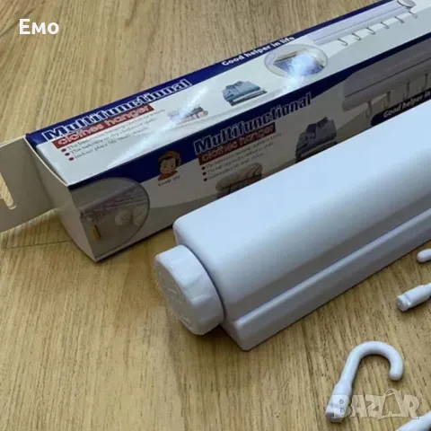 Прибиращ се простор за дрехи с 5 въжета и куки - Максимална дължина 4 метра, снимка 4 - Други стоки за дома - 48465335