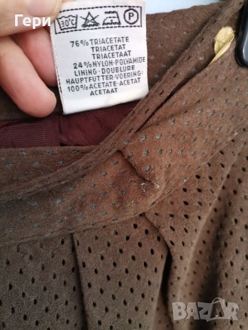 Кафява елегантна пола , снимка 3 - Поли - 37936351