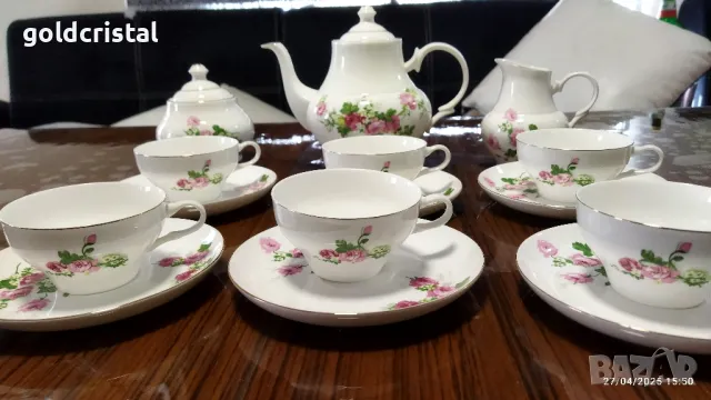 фин костен порцелан Франция чаши за кафе чай , снимка 14 - Антикварни и старинни предмети - 50093345