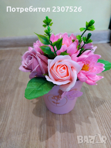 Сапунени цветя , снимка 6 - Изкуствени цветя - 44767487