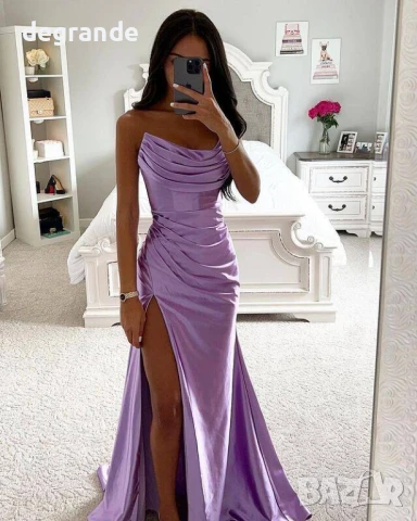 Официални сатенени рокли , снимка 2 - Рокли - 51388917