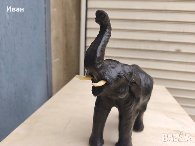 кожена статуетка/фигура на слон , снимка 4 - Антикварни и старинни предмети - 54267918