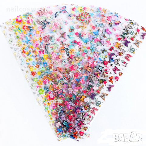 10 цвята комплект фолио за маникюр Т06, снимка 3 - Продукти за маникюр - 30093868