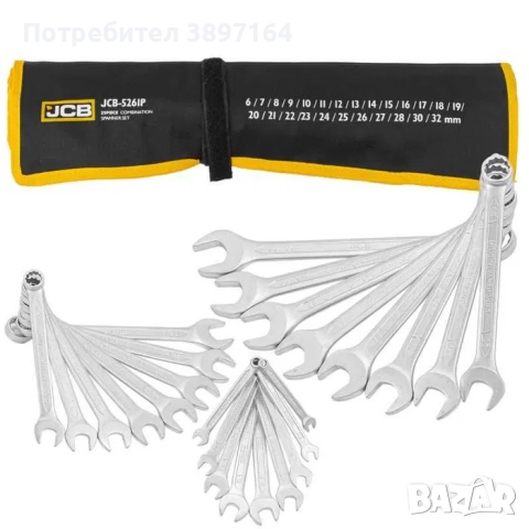 Комплект Немски Звездогаечни Ключове JCB 25 бр, 6-32 мм, снимка 2 - Ключове - 44688485