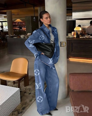 дамски комплект деним louis vuitton , снимка 2 - Комплекти - 51735262