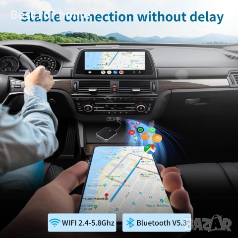 Безжичен адаптер за Android Auto , снимка 5 - Друга електроника - 53056096