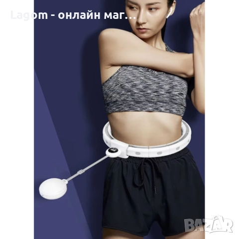 Смарт обръч за отслабване с тежест Trizand с LCD дисплей за изгорени калории, брой завъртания, снимка 5 - Фитнес уреди - 52562627