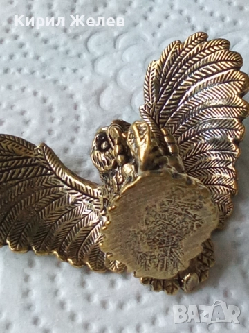 Бронзова малка фигурка на бухал 52512, снимка 10 - Антикварни и старинни предмети - 52730421