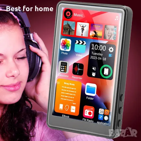  MP3 плейър с Bluetooth и сензорен екран Yoidesu, снимка 2 - MP3 и MP4 плеъри - 49903684