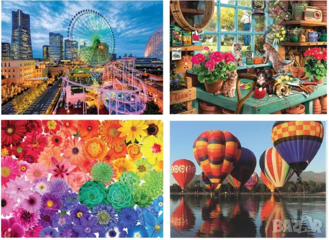 Пъзел 1000 части, размери: 70/50см, пъзели четири вида, за подарък