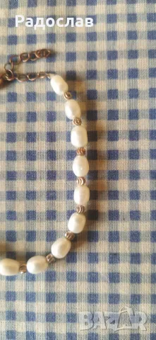 гривна с натурални перли, снимка 2 - Гривни - 48755028