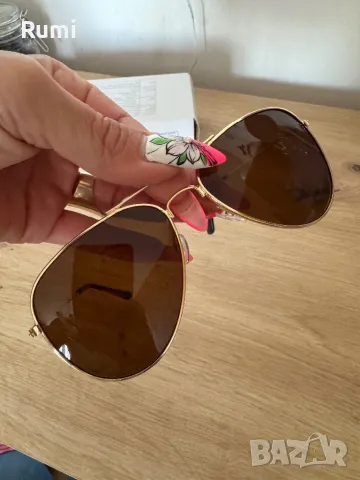 Нови унисекс кафяви модни пилотски сл очила !, снимка 1