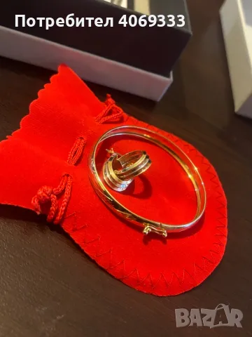 Нови Златна дамска гривна и обеци 14к 585 , снимка 9 - Гривни - 47991526