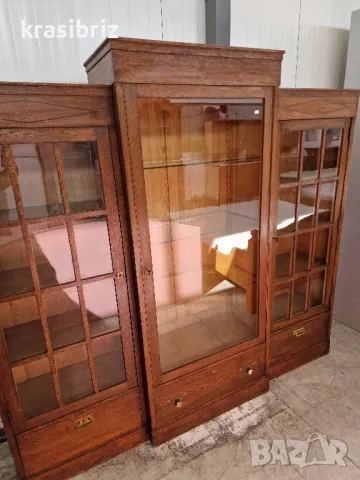 Антична Масивна Секция-внос от Германия!, снимка 4 - Секции и витрини - 49447576