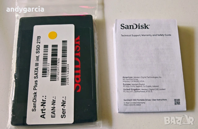 ЧИСТО НОВ 2TB SSD WD  Green by SanDisk SATA III  2.5" , WDS200T5G0A SSD диск за лаптоп или настолен, снимка 4 - Твърди дискове - 54321382