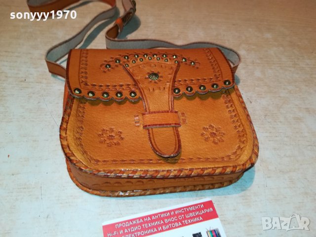 РЕТРО КОЖЕНА ЧАНТА 16Х16Х4СМ 0910211613, снимка 8 - Антикварни и старинни предмети - 34404506