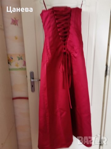 Червена официална дамска рокля, снимка 3 - Рокли - 31619038