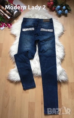 Дънки с пайети, снимка 2 - Дънки - 50918691