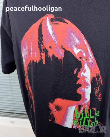 Billie Eilish Relaxed Boyfriend Tee Size XL Cotton 2022 Lash Music -Official Merch , снимка 3 - Тениски - 44229601