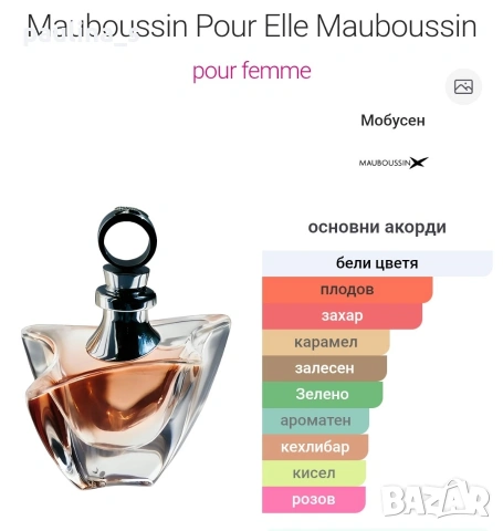 Пет различни броя / Дамски дизайнерски бюджетен парфюм Jacomo и Mauboussin , снимка 4 - Дамски парфюми - 54156859