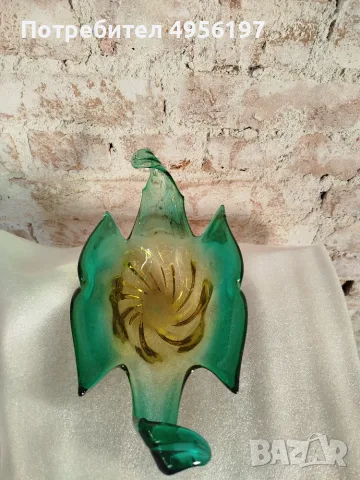 Murano стъкло фруктиера , снимка 4 - Антикварни и старинни предмети - 56200534
